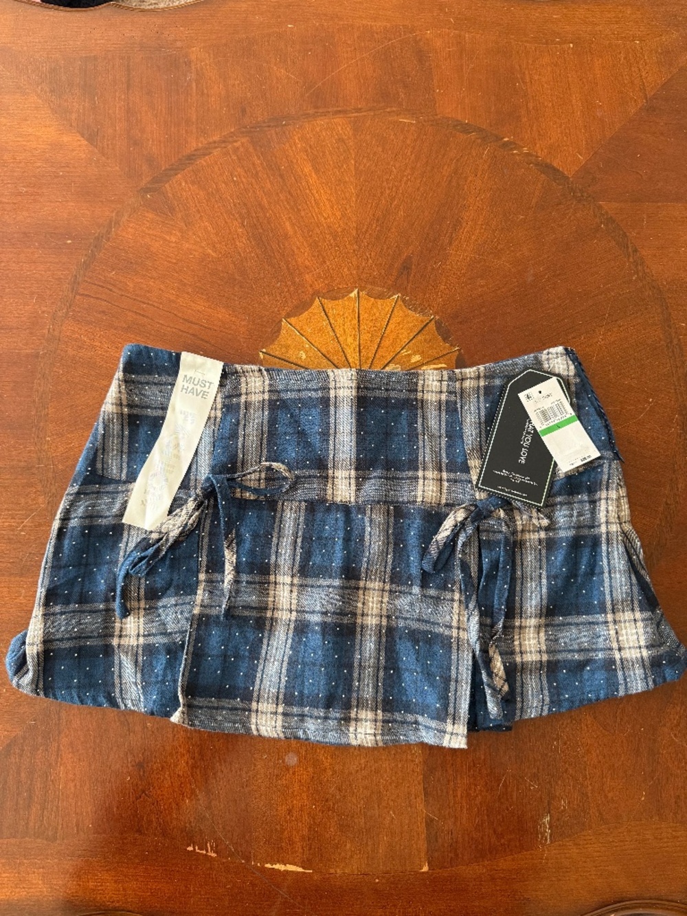 NWT Plaid Pleated Miniskirt, Sparkles, Skorts, L